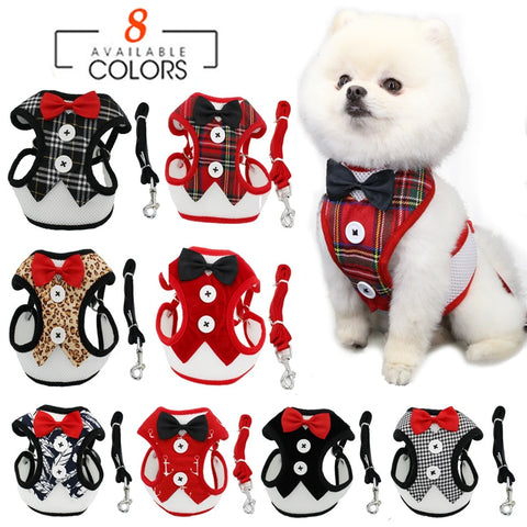 Elegant Bow Dog Collars Necktie Traction