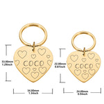 Personalized Tag Keychain Engraved Pet ID