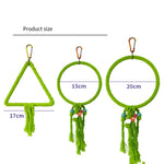 Parrot Cage Swing Toy Round Triangular Iron Wire