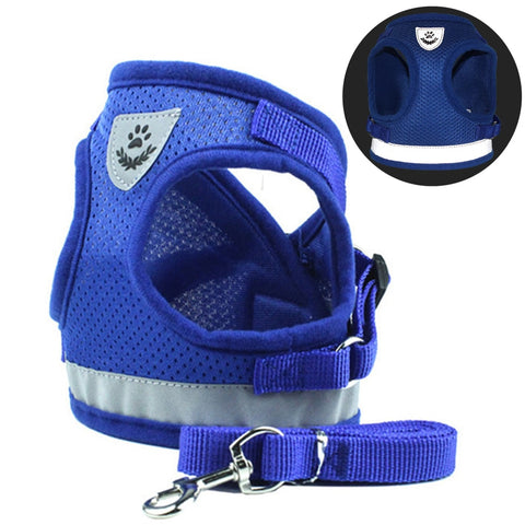 Dog Harness And Leash Set Reflective