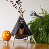 ZK30 Pet Teepee Bed White Canvas