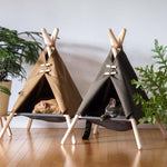 ZK30 Pet Teepee Bed White Canvas