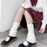 Gothic Women&#39;s Striped Leg Warmers Lolita Long Socks Knitted Leggings Japanese Sweets Winter Socks Kawaii Arm Ankle Warmers