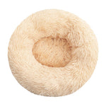 Long Plush Dog Round Cushion Bed Kennel