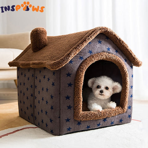 Dog House Kennel Soft Pet Bed Tent Indoor