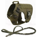 Tactical Dog Harness Leash Metal Buckle