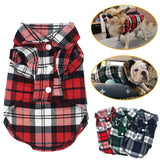 Dog Shirts British Style Plaid Pet Dog Clothes for Small Dogs Cotton Puppy Cat Clothing French Bulldog Vest Chihuahua