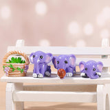 4Pcs Elephant Figurine Exquisite Realistic Resin