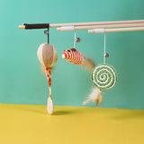Plush Animal Cat Toy Hemp Rope Teasing