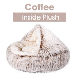 New Warm Round Plush Soft Dog Bed