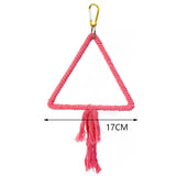 Parrot Cage Swing Toy Round Triangular Iron Wire