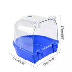 Bird Bath Tub for Cage Parrot Anti-Slip Birdbath