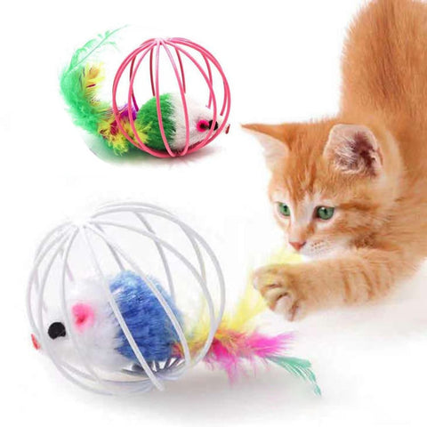 1pc Cat Toy Stick Feather Wand With Bell