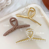 Headwear Set New Women Fashion Claw Clip Coffee Black Acrylic Large Hair Claw Korean For Girl Clip Barrette Hair Accessories