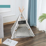 ZK30 Pet Teepee Bed White Canvas