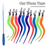 Cat Worm Toys 5/10pcs Interactive Retractable