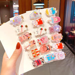 10PCS/Set Cartoon Animals Drink Hairpins