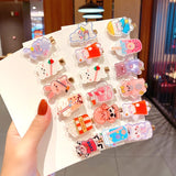 10PCS/Set Cartoon Animals Drink Hairpins