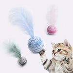 1pc Cat Toy Feather Star Balls Plus Feather Light