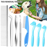 8PCS Pet Flea Remover Tool Plastic