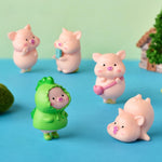 7pcs/set Cartoon Pig Animal Doll Toy