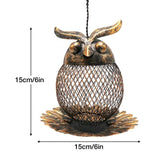 Wild Bird Owl Shape Feeder Outside Hanging