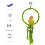 Parrot Cage Swing Toy Round Triangular Iron Wire