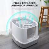 Cat Sandbox Litter Box Fully Enclosed