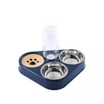 3In1 Pets Food Bowl with Bottle Automatic Drinking Feeder