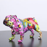 Creative Colorful Bulldog Figurines Home Decor