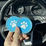 4 Pcs Car Cup Mat Cat Paw Automobile