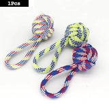 1PC Dog Toy Carrot Knot Rope Ball