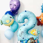 44pcs Sea World Ocean Animal Balloons