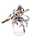 Anime Figure Genshin Impact Diluc Venti Klee Zhongli Cosplay Acrylic Stand Model Plate Desk Decor Standing Sign Keychain Gifts