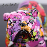 Creative Colorful Bulldog Figurines Home Decor