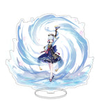 Anime Figure Genshin Impact Zhongli Ayato Venti Xiao Yae Miko Yelan Acrylic Stand Model Plate Desk Decor Standing Sign Fans Gift