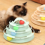 4 Levels turnable Toys for cats accessories