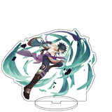 Anime Figure Genshin Impact Zhongli Ayato Venti Xiao Yae Miko Yelan Acrylic Stand Model Plate Desk Decor Standing Sign Fans Gift