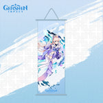 Genshin Impact Hutao Ganyu Scroll Canvas Wall Hanging Painting Home Decor Anime Poster Wall Art Room Decoration Gift