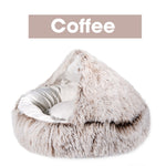 New Warm Round Plush Soft Dog Bed