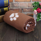 Paw Print Dog Blanket Soft Warm Bed Mat