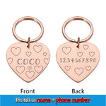 Personalized Tag Keychain Engraved Pet ID