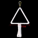 Parrot Cage Swing Toy Round Triangular Iron Wire