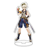 Anime Figure Genshin Impact Diluc Venti Klee Zhongli Cosplay Acrylic Stand Model Plate Desk Decor Standing Sign Keychain Gifts