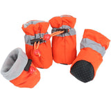 4pcs/set Waterproof Dog Shoes Anti-slip Boots