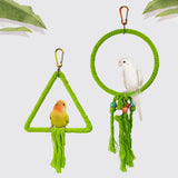 Parrot Cage Swing Toy Round Triangular Iron Wire