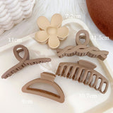 Headwear Set New Women Fashion Claw Clip Coffee Black Acrylic Large Hair Claw Korean For Girl Clip Barrette Hair Accessories