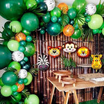 109pcs Palm Leaf Animal Balloons Garland