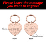 Personalized Tag Keychain Engraved Pet ID