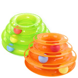 Interactive Tower Cat Toy Turntable Roller Balls